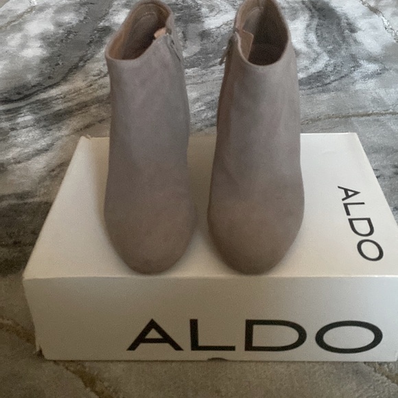 Aldo High Heeled Suede Booties - Picture 3 of 5